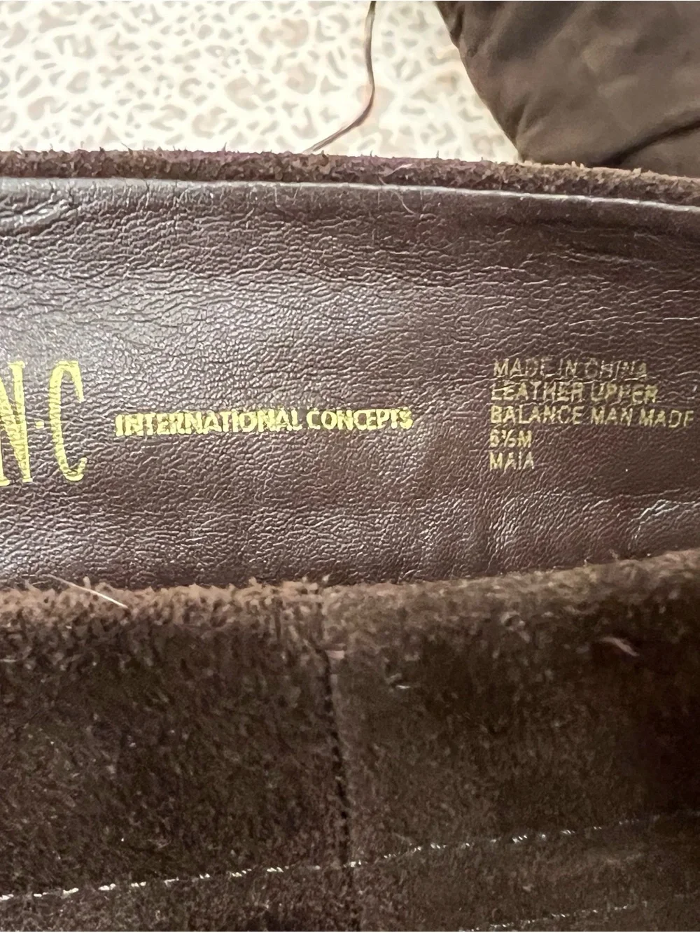 INC International Concepts Dark Brown Suede Wedge Boots